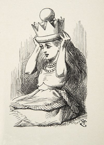 Queen Alice, illustration fra Through the Looking Glass af Lewis Carroll (1832 - 98), 1872 af John Tenniel